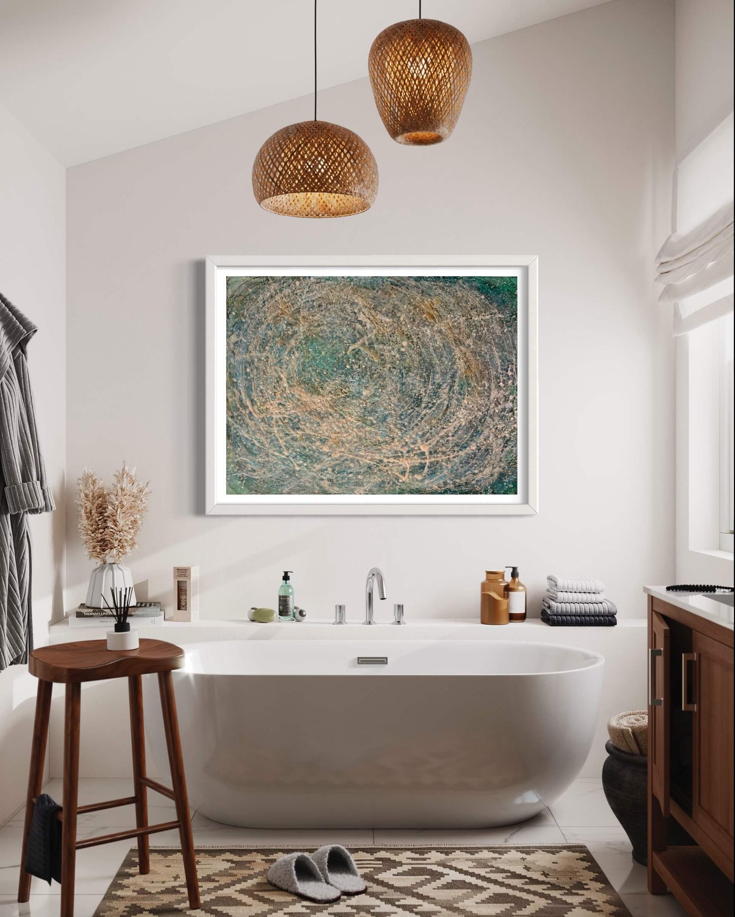 "Puddles" print in situ